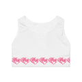 Pink Heart Logo Border Sports Bra | HorseGirlsBrand