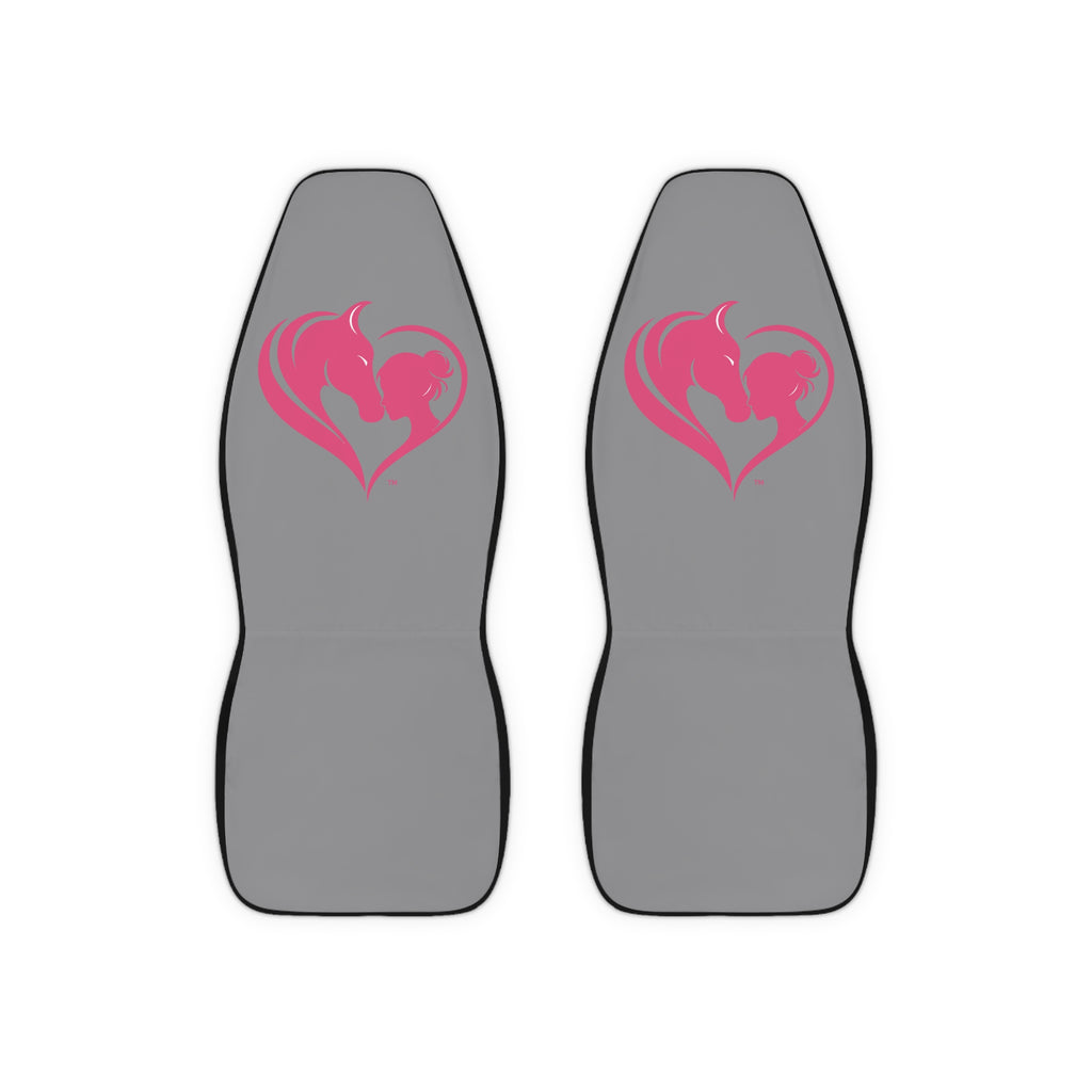 Pink Horse Heart logo Car Seat Covers | Cute Equine Design HorseGirlsBrand