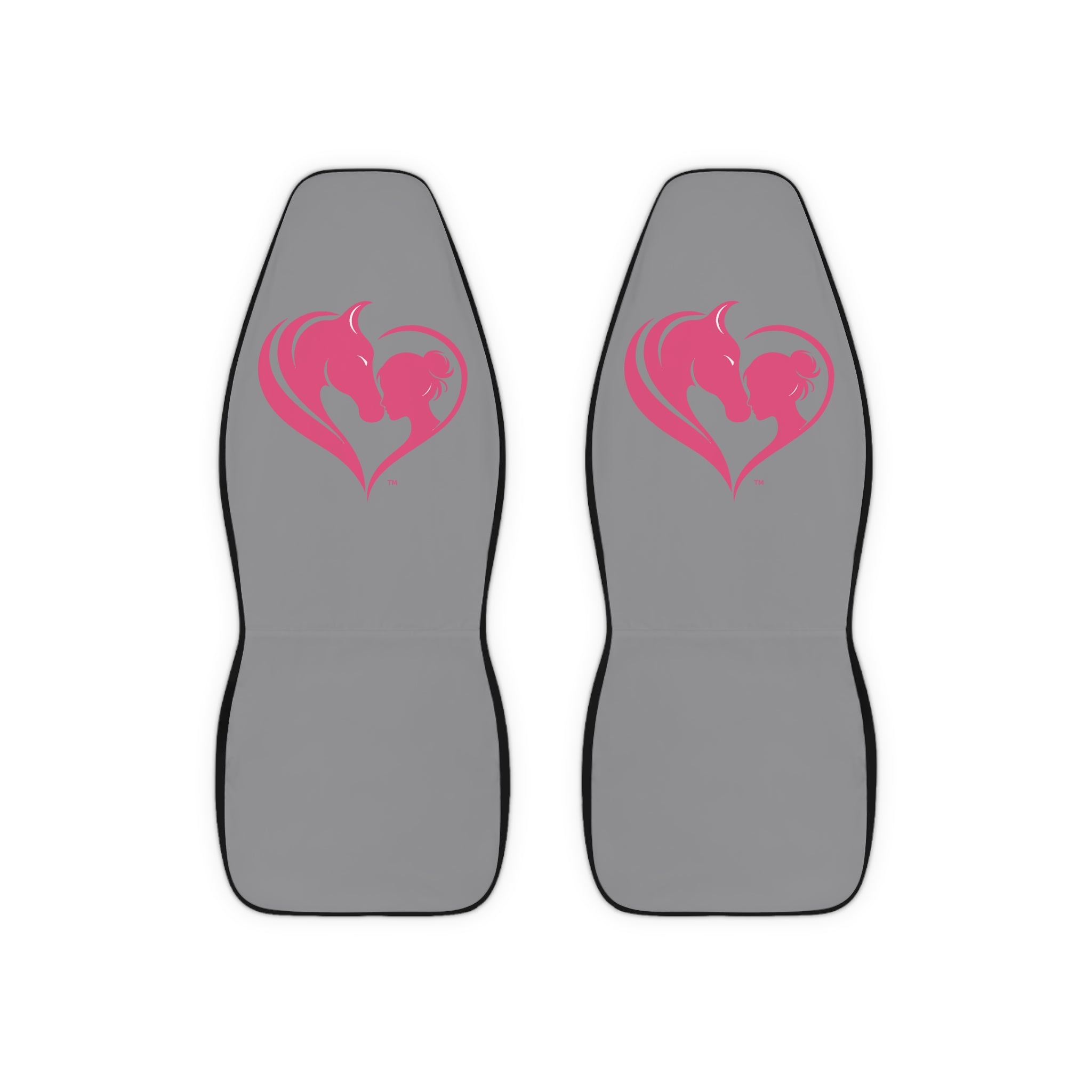Pink Horse Heart logo Car Seat Covers | Cute Equine Design HorseGirlsBrand