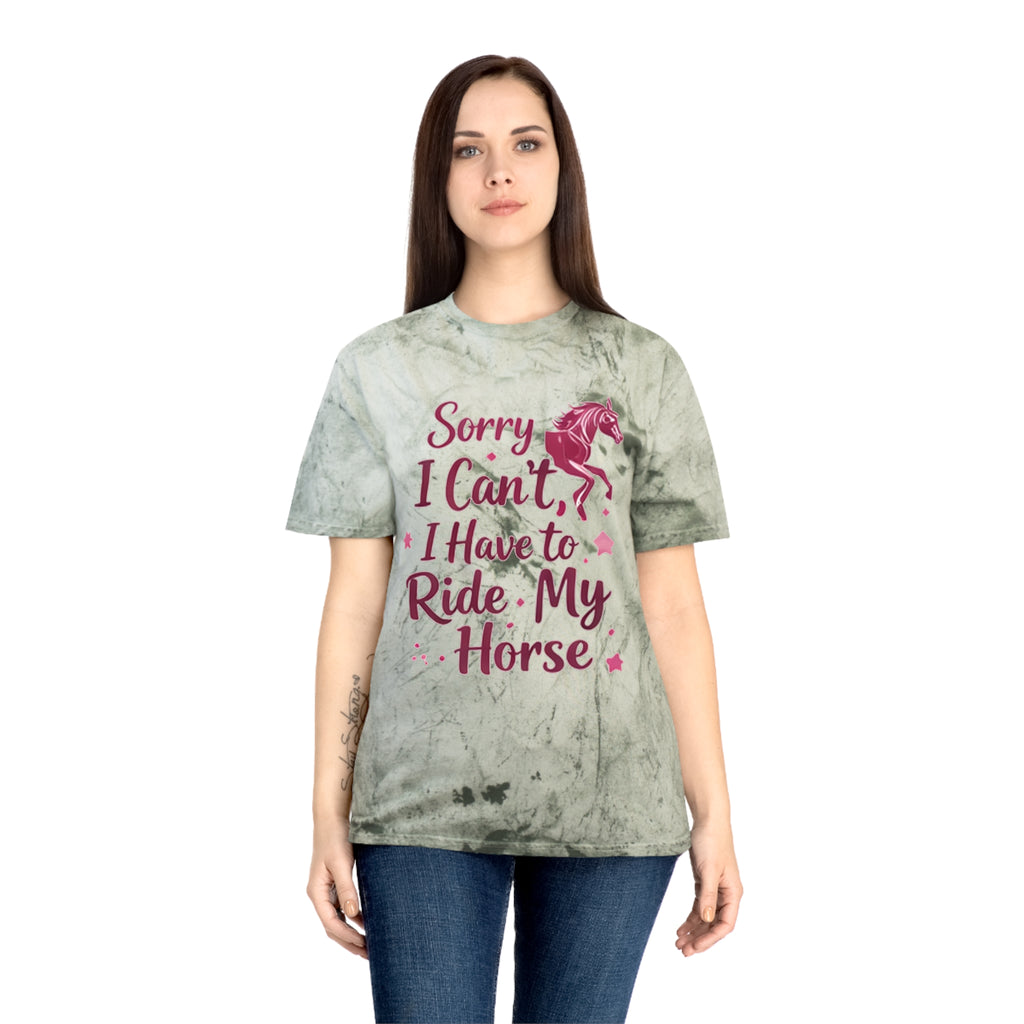 Sorry I Can't I Have to Ride My Horse T-Shirt | HorseGirlsbrand