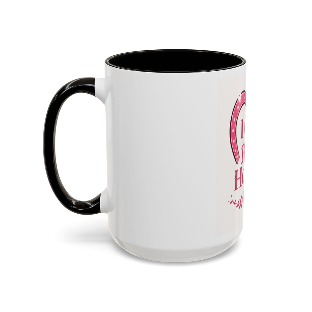 I Can't I Have Horses Pink Horseshoe Heart Mug | Coffee Cup, Equestrian, HorseGirlsBrand