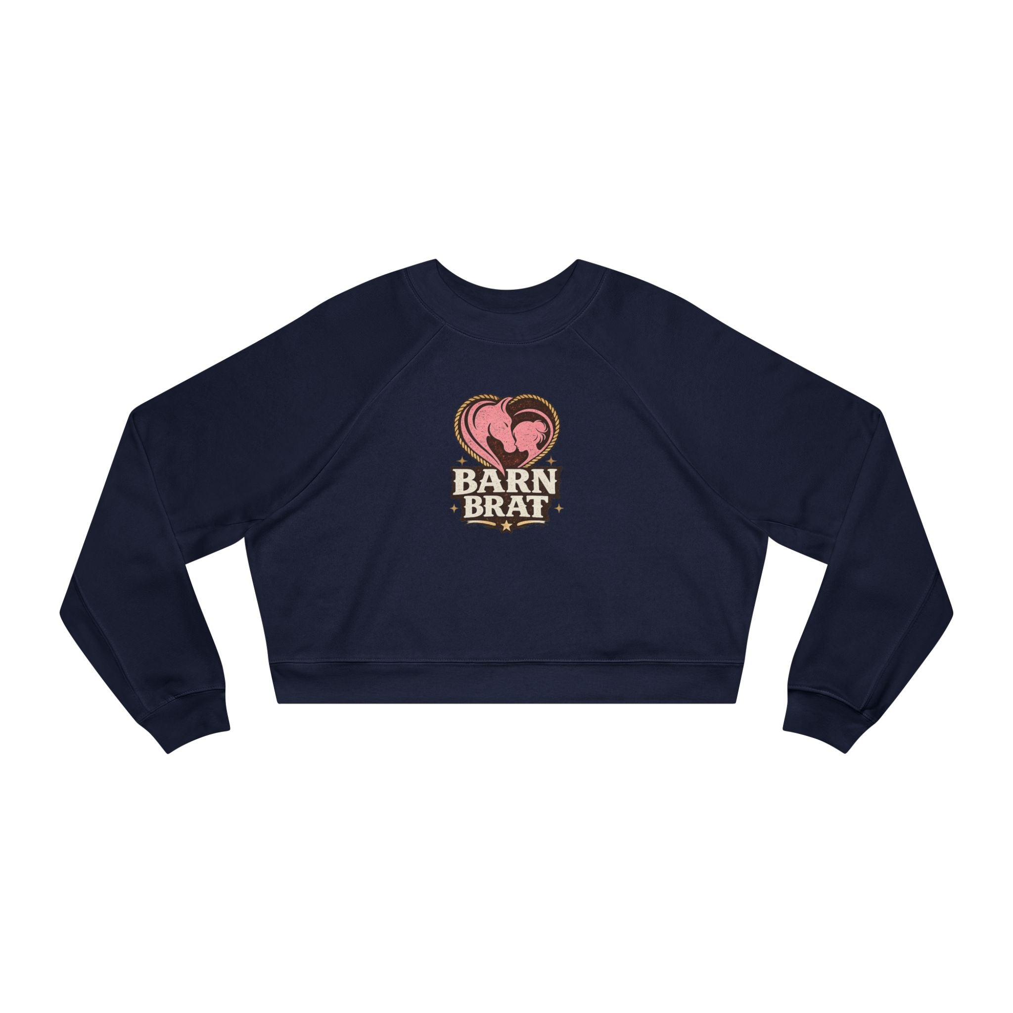 Barn Brat Heart Cropped Pullover Sweatshirt | HorseGirlsBrand