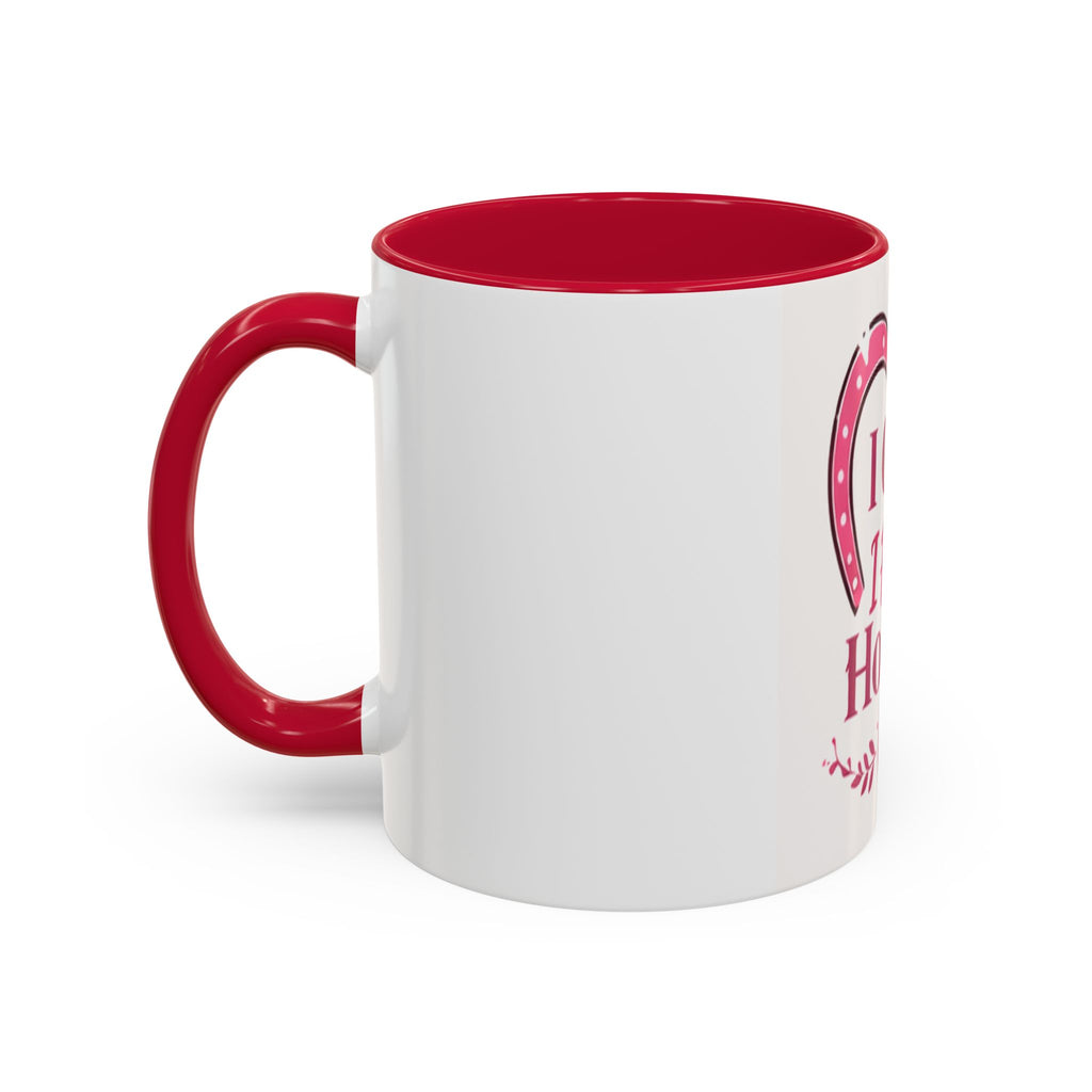 I Can't I Have Horses Pink Horseshoe Heart Mug | Coffee Cup, Equestrian, HorseGirlsBrand