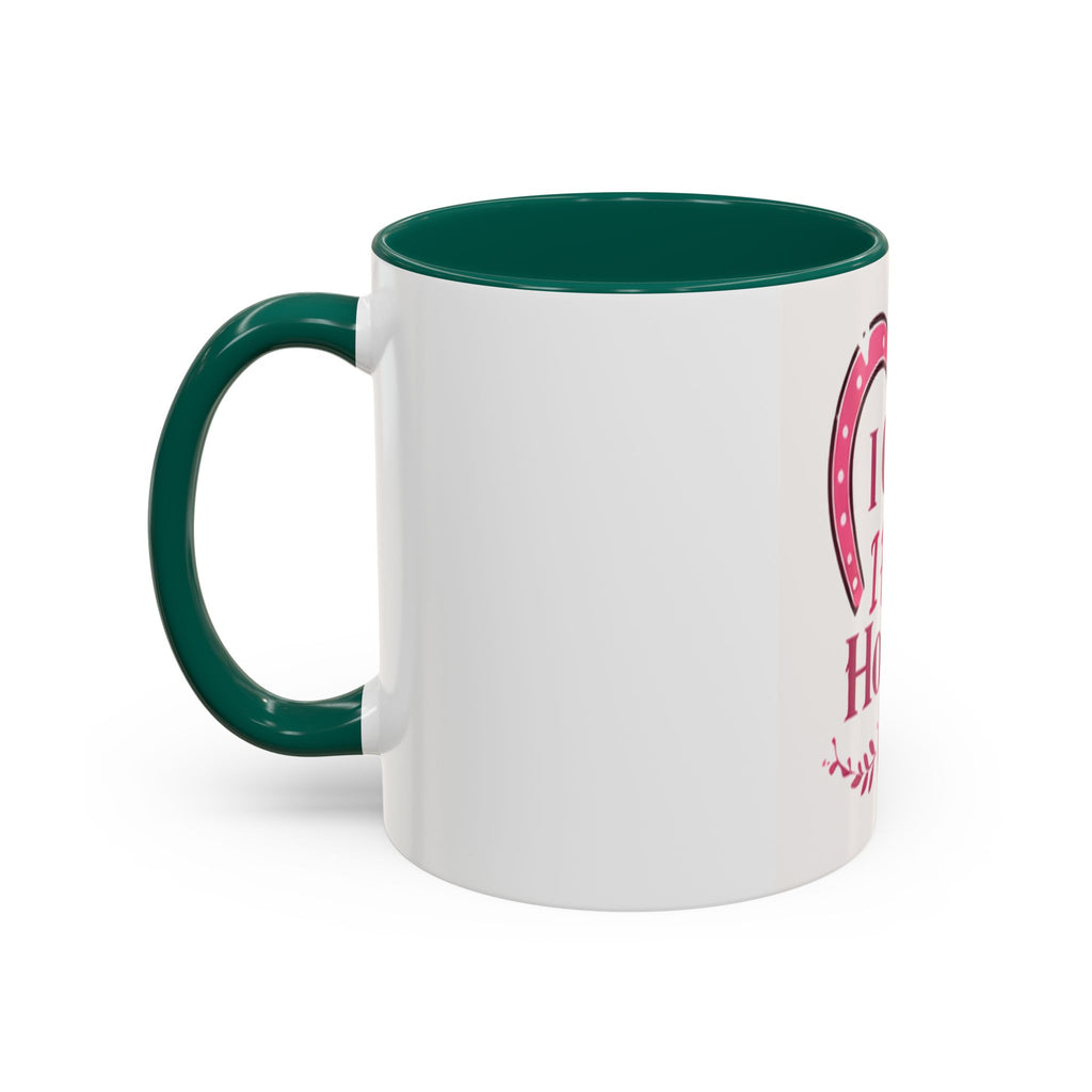 I Can't I Have Horses Pink Horseshoe Heart Mug | Coffee Cup, Equestrian, HorseGirlsBrand