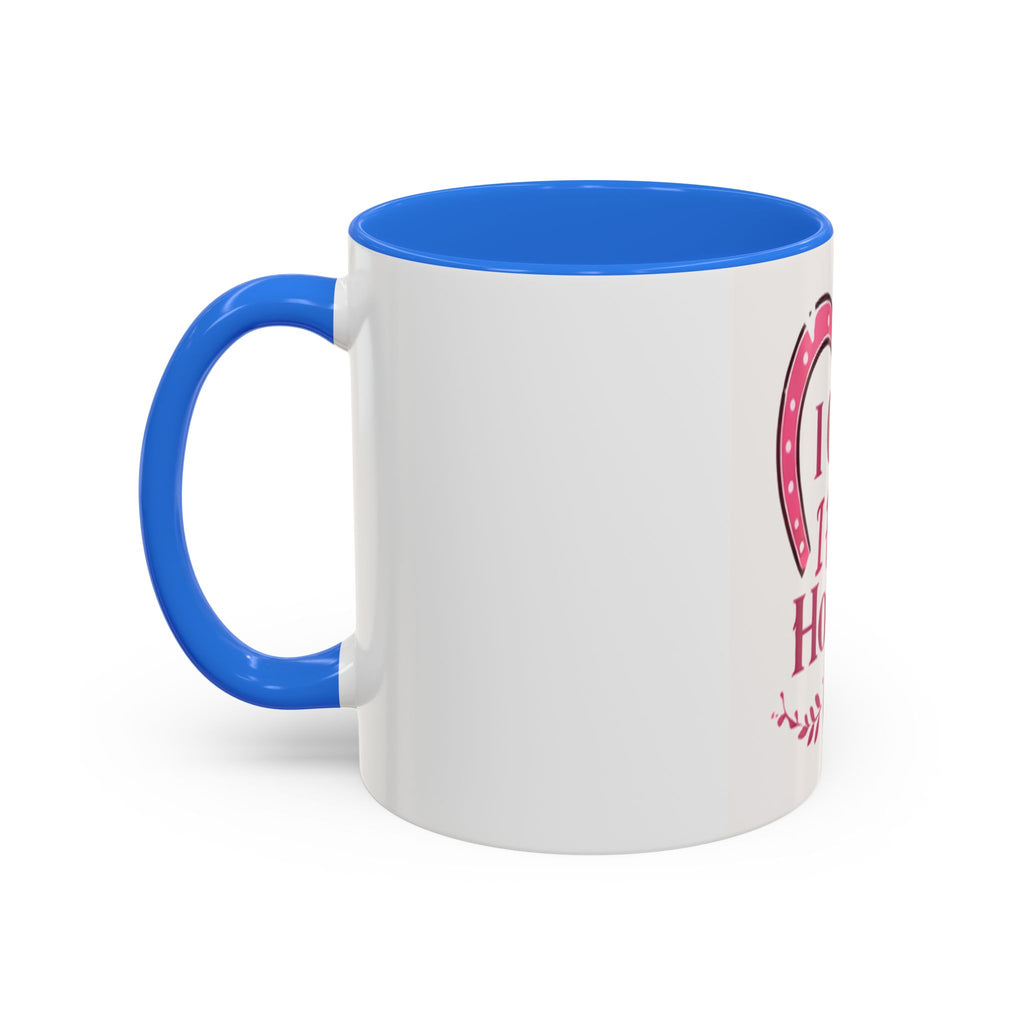 I Can't I Have Horses Pink Horseshoe Heart Mug | Coffee Cup, Equestrian, HorseGirlsBrand