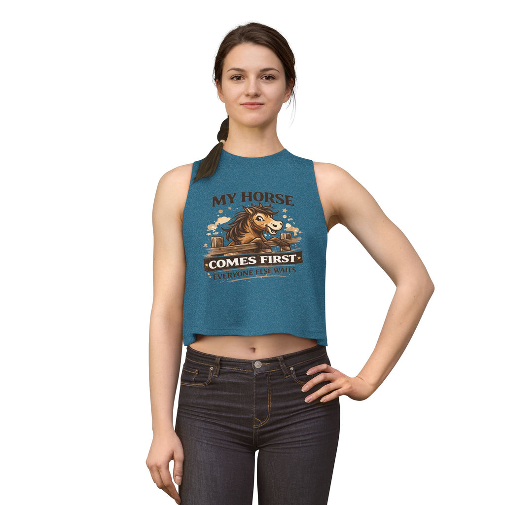 My Horse Comes First Women's Crop Top | HorseGirlsBrand