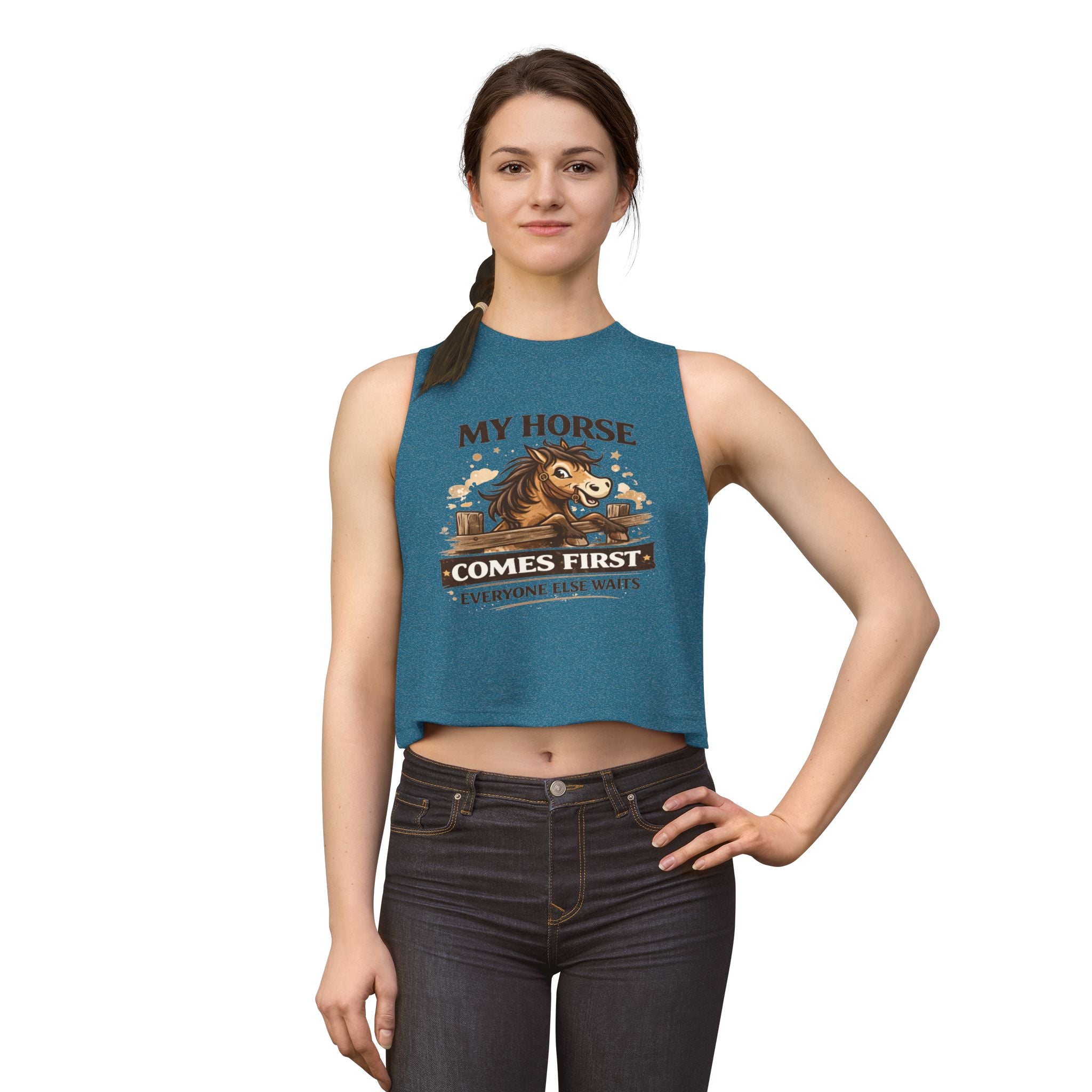 My Horse Comes First Women's Crop Top | HorseGirlsBrand