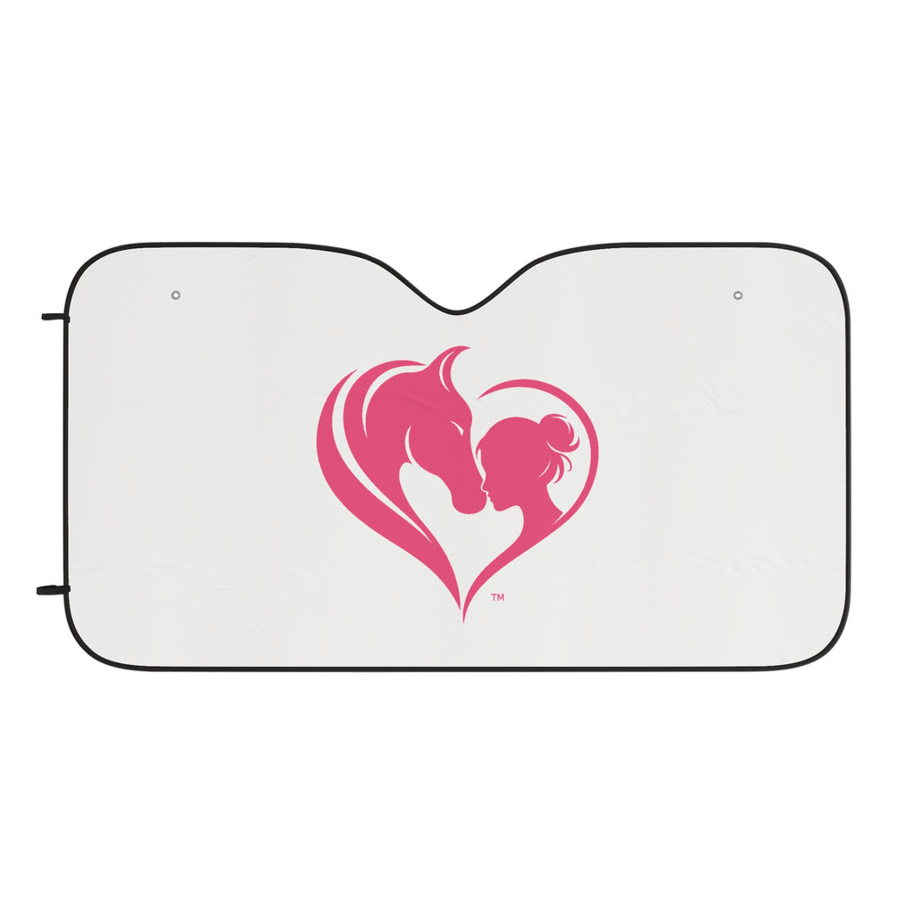 Horse and Girl Heart Car Sun Shade | Windshield Sunshade HorseGirlsBrand