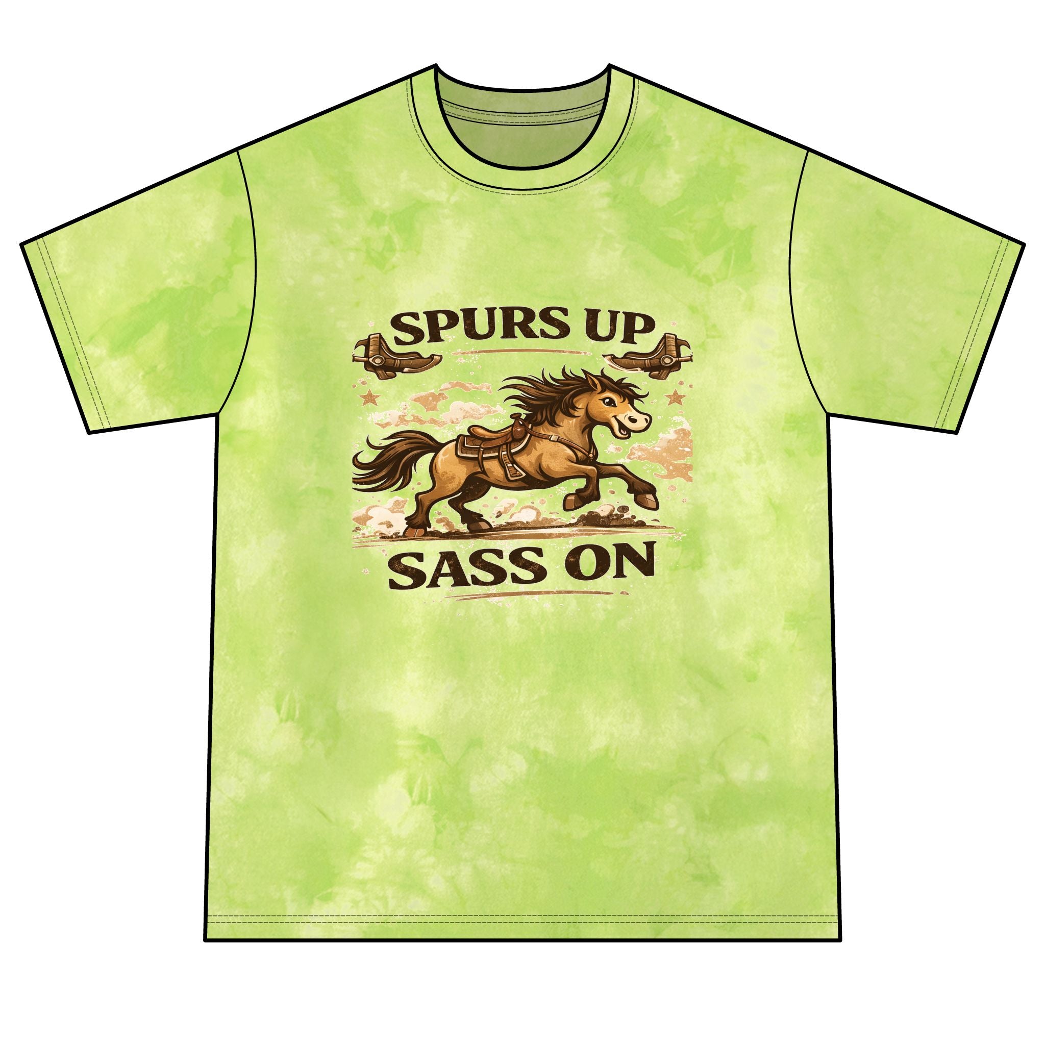 Spurs Up Sass Tie-Dye Tee | HorseGirlsBrand