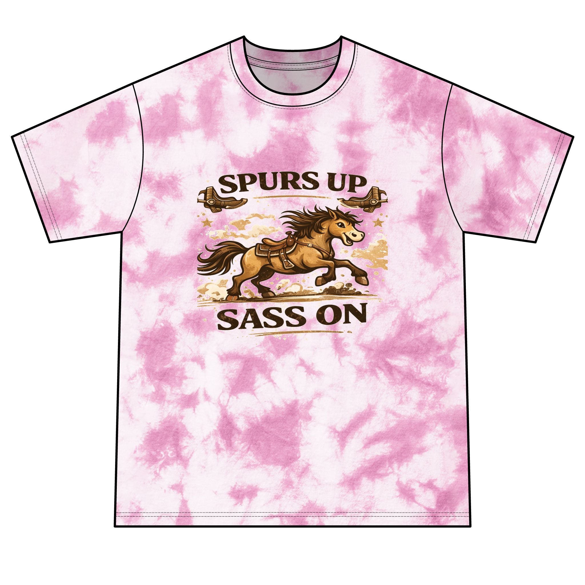 Spurs Up Sass Tie-Dye Tee | HorseGirlsBrand