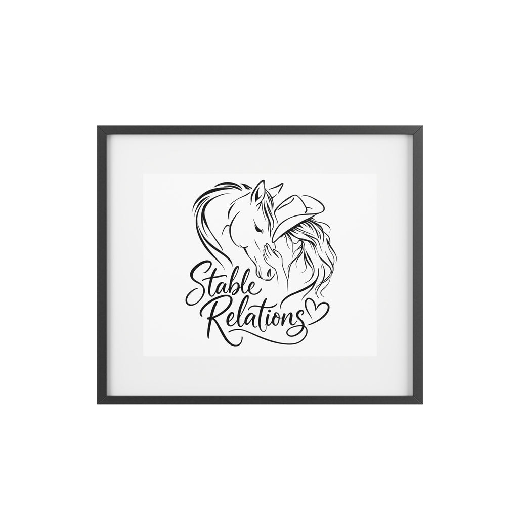 Stable Relations illustration Framed Poster | Matte print HorseGirlsBrand