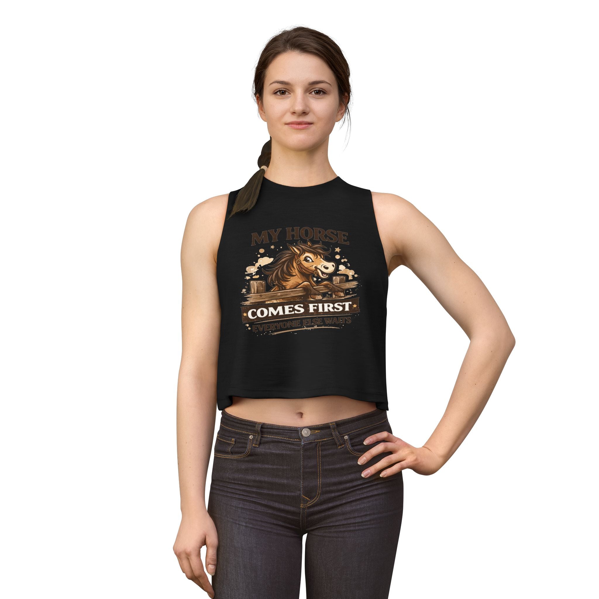 My Horse Comes First Women's Crop Top | HorseGirlsBrand